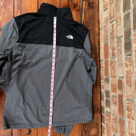 The North Face Men's Large Gray Black 1/4 Zip Pullover Long Sleeve Shirt EUC - Picture 9 of 12